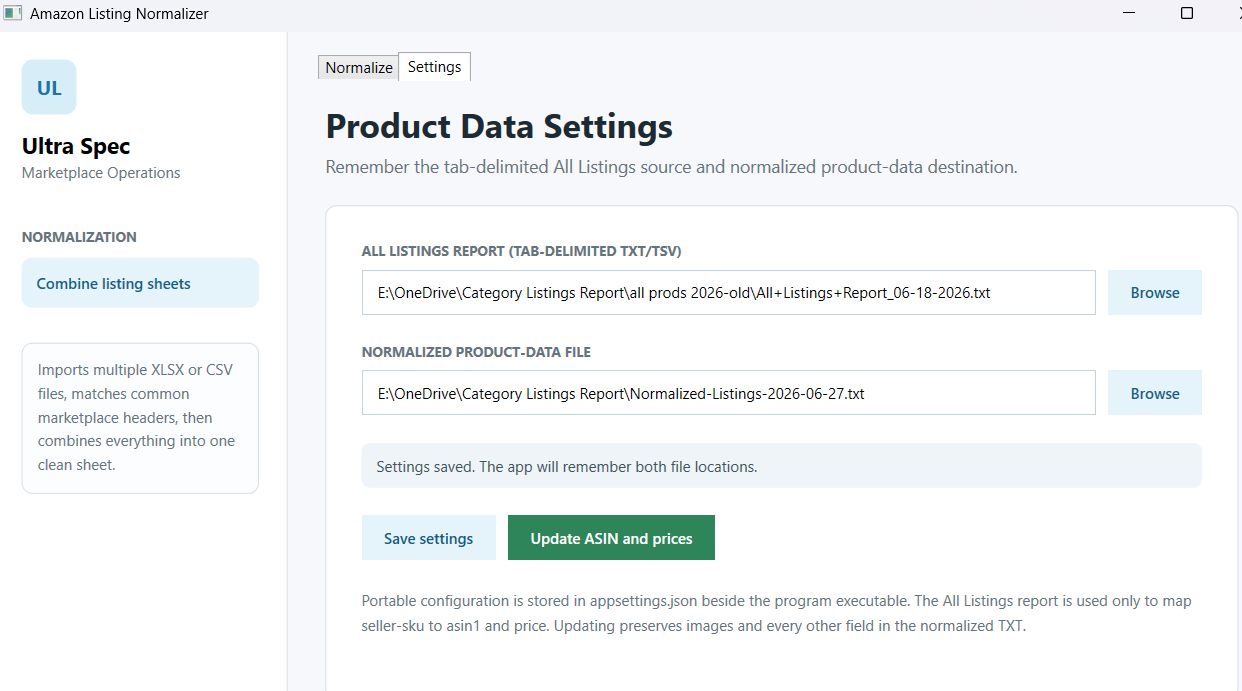 AmazonListingNormalizer.App in use