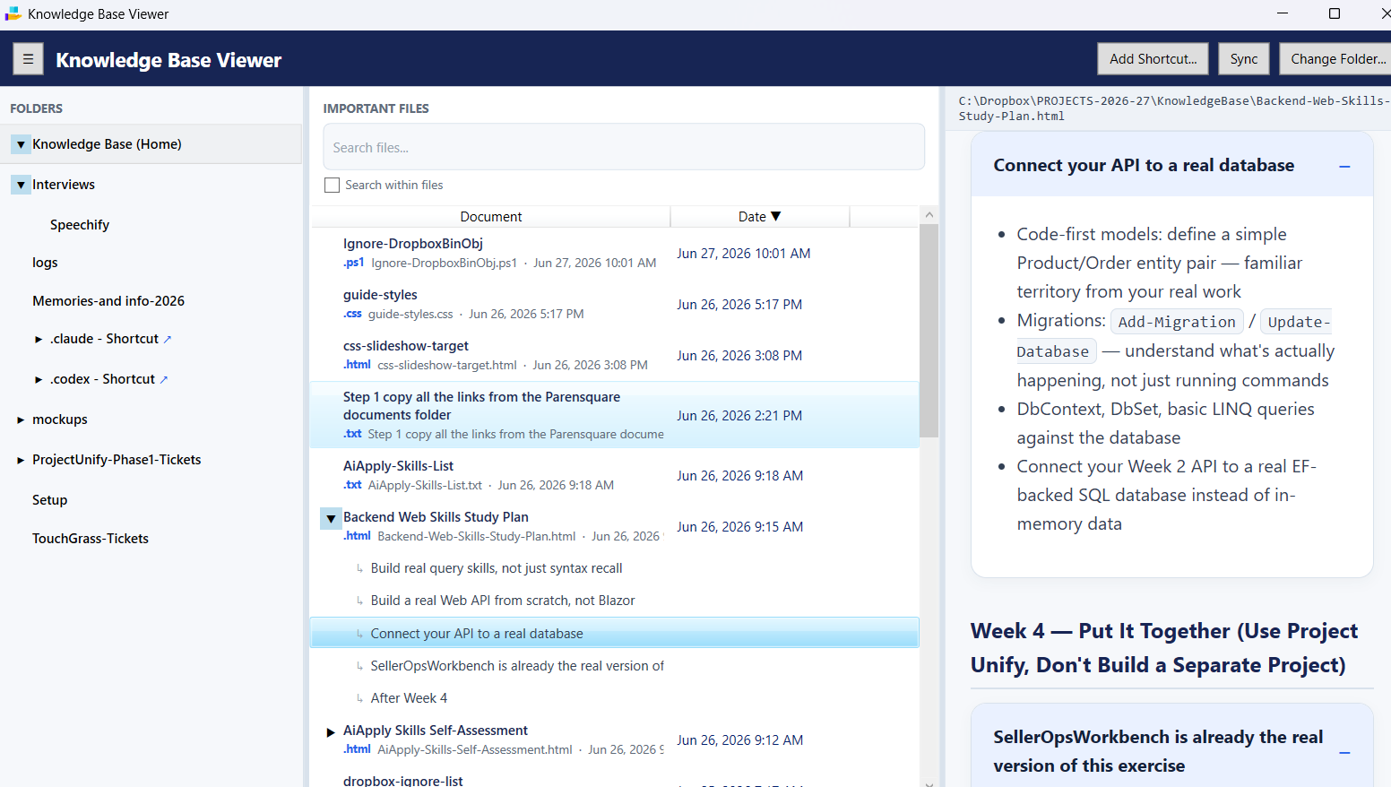 KnowledgeBaseViewer outline view