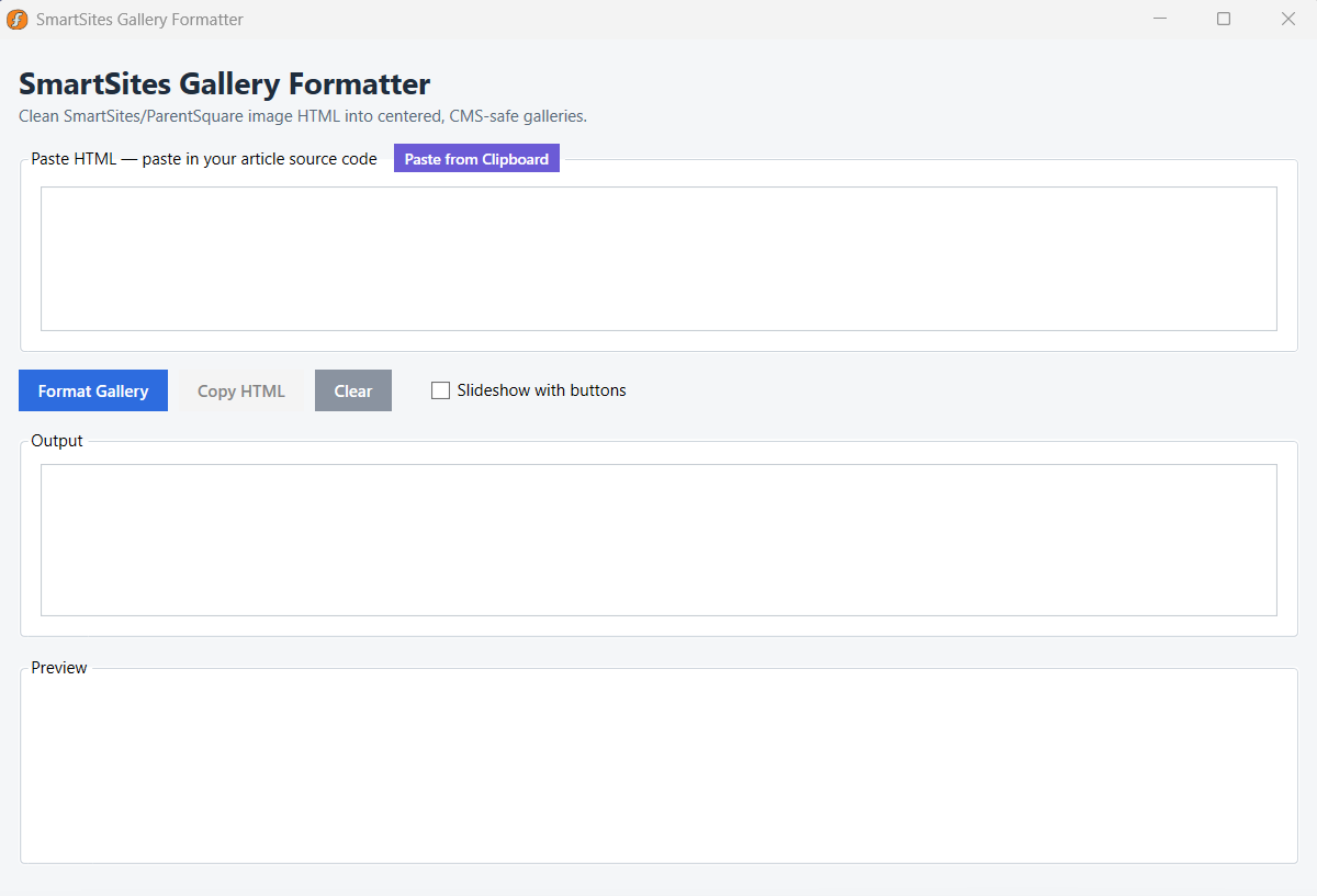 SmartSitesGalleryFormatter tool